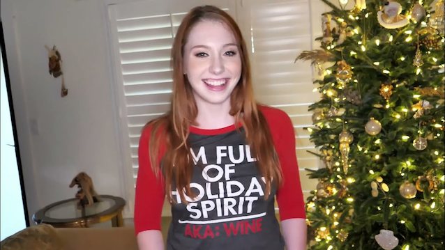 redhead, christmas, christmas tree, flashing