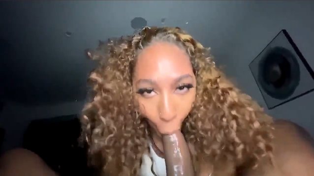 ebony blowjob pov