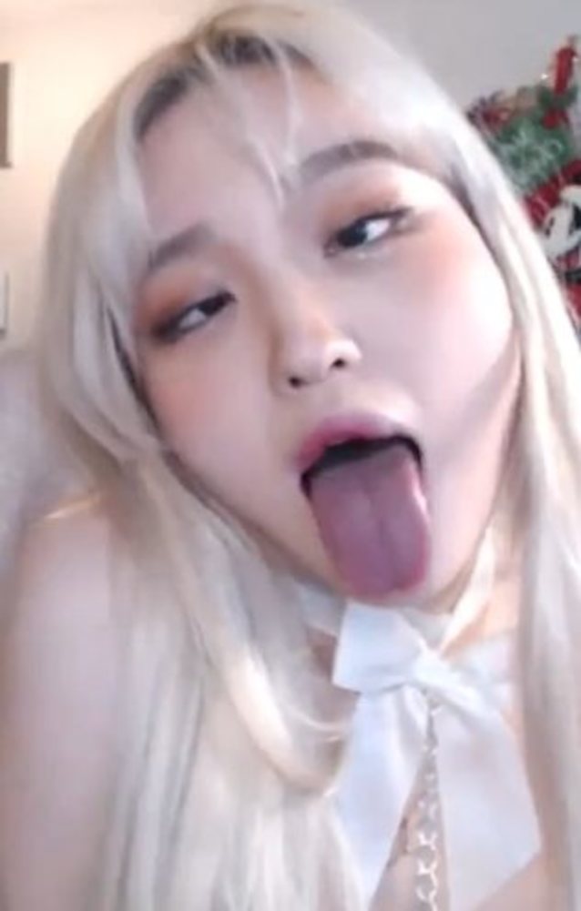 blonde, kbj, korean, saggy tits