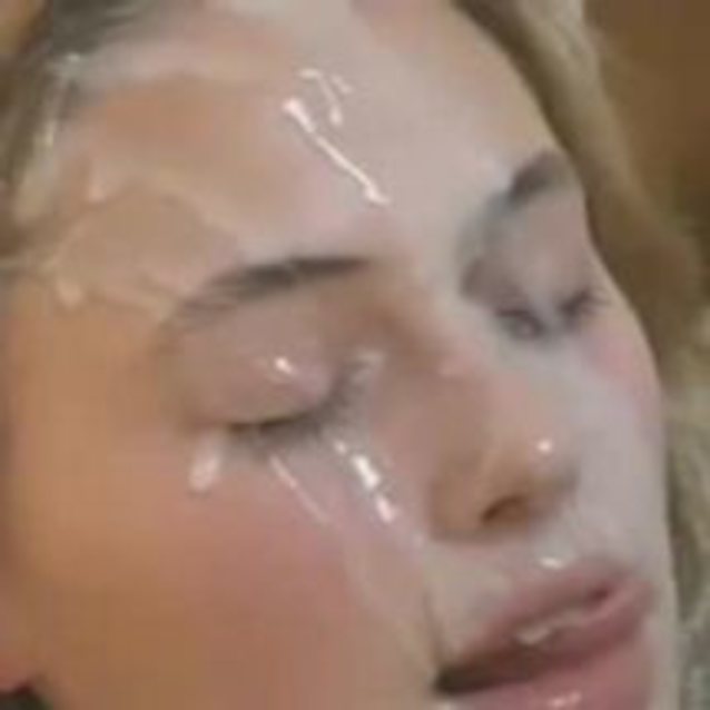 blonde facial cumshot