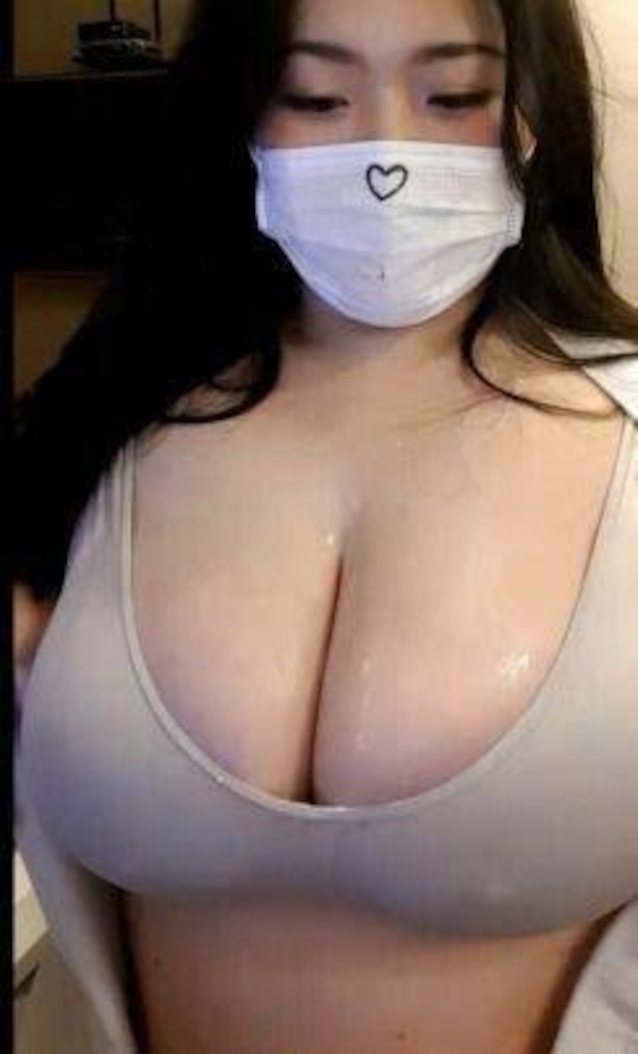 big tits, korean, asian, kbj, mask