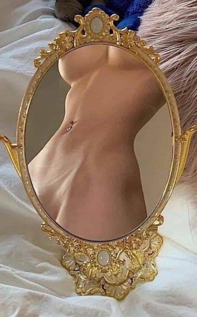 skinny, mirror, big tits