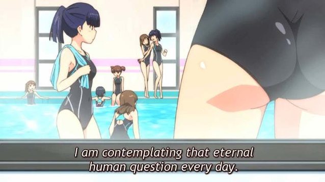 hentai, anime, swimsuit, pool