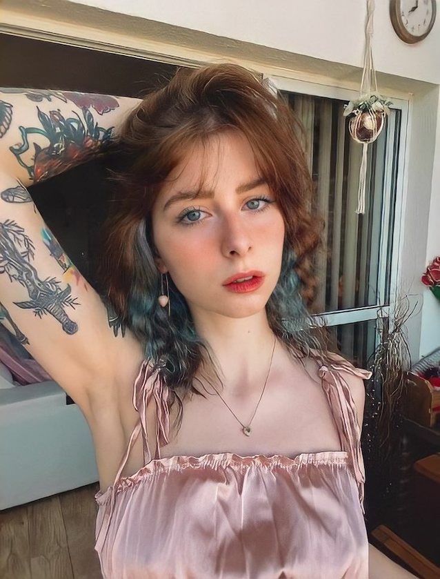 amateur, armpits, redhead, skinny, tattoo