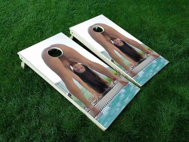 cornhole brunette hole