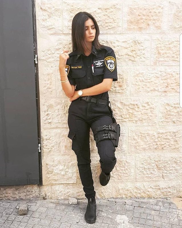 brunette cops police