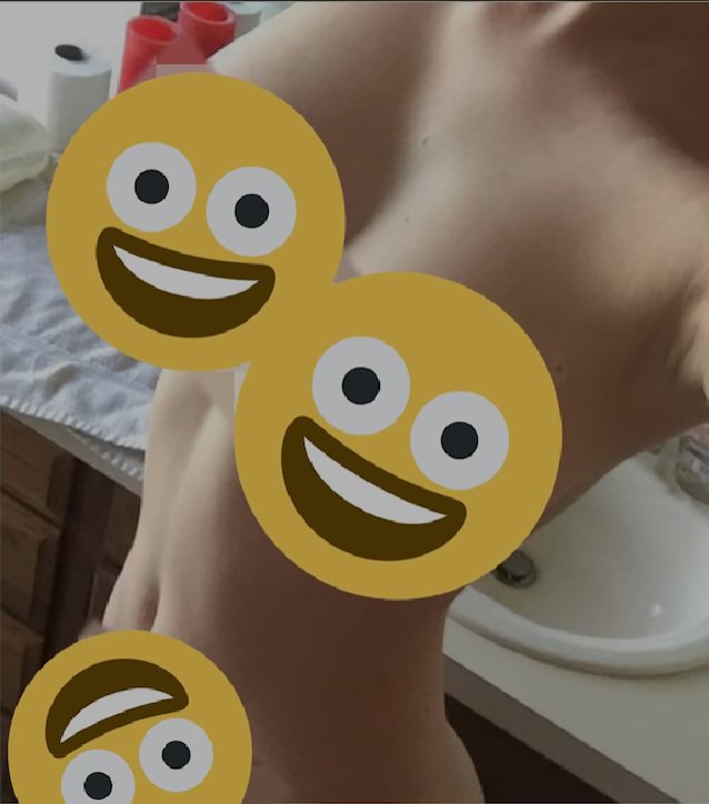 selfie, youtube, censored by emojis, sink, slim