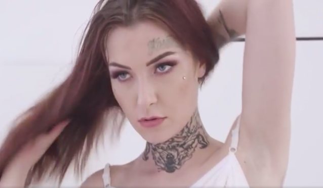 pale teen, tattoo, tattoed neck, wolf tattoo, forehead tattoo