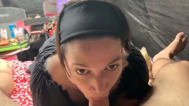 dark hair, blowjob cum in mout, big tits