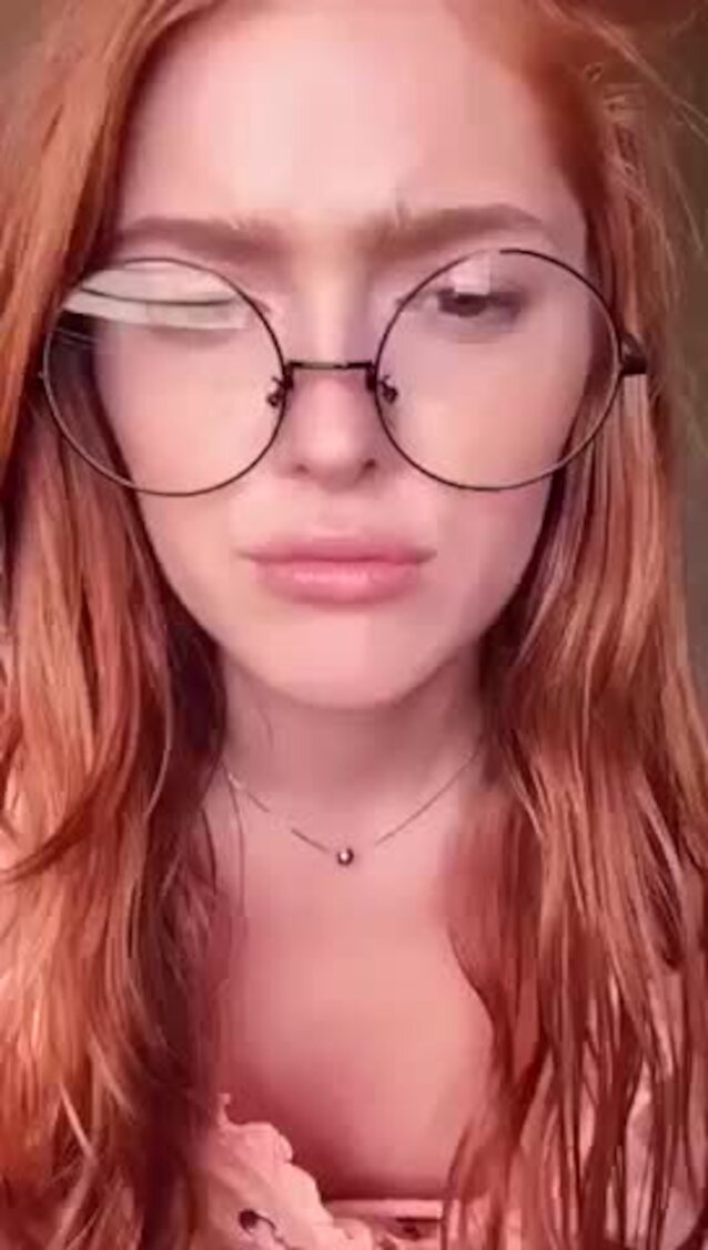 redhead, glasses, big butt