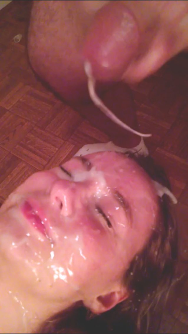 white girl, cum, bukkake, facial, young