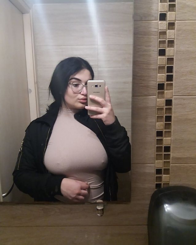 big tits, amateur, glasses