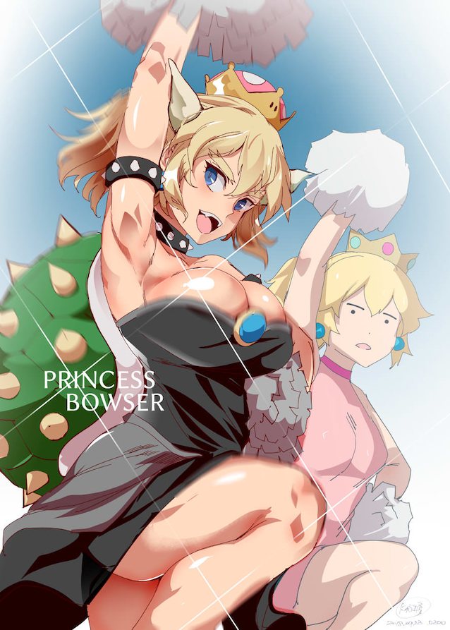 bowsette, blonde, manga, hentai, armpits