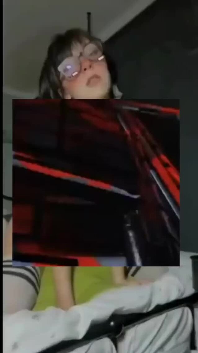 glasses riding black hair