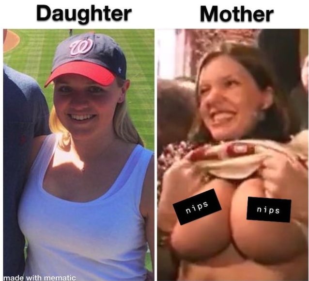 milf, big breast, meme, mother, daughter