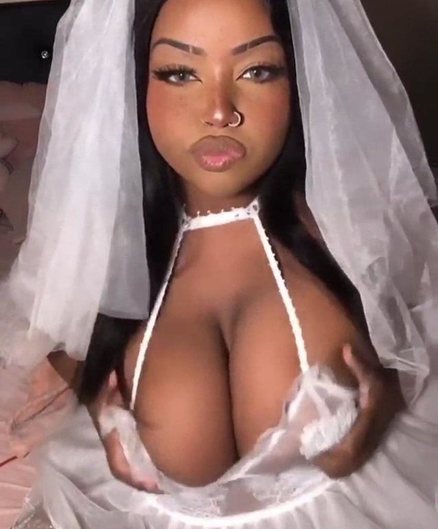 ebony, big tits, dress