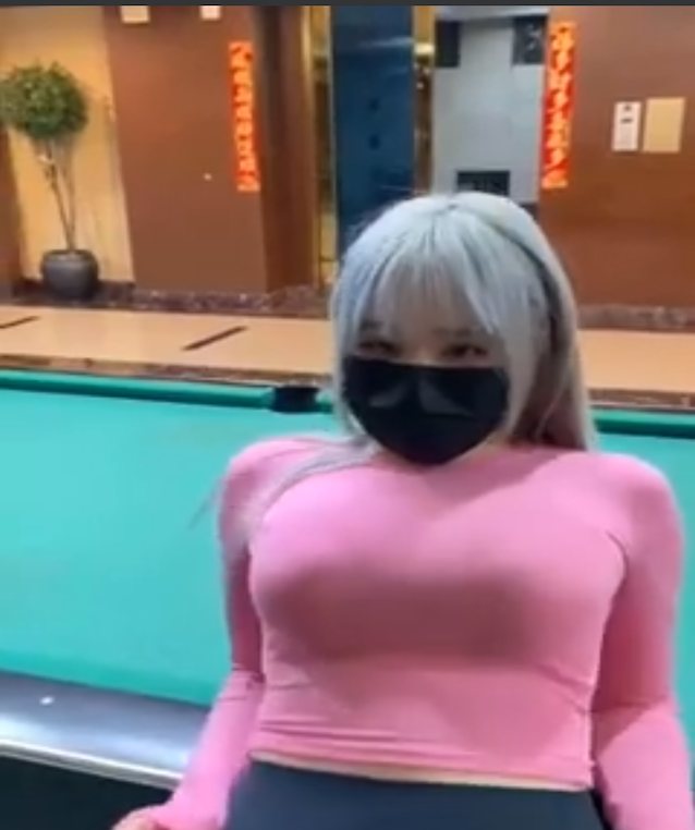 big tits mask white hair