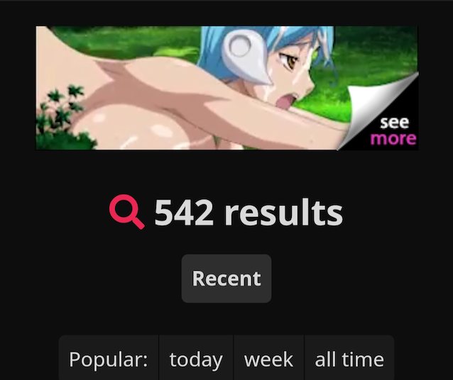 hentai, blue hair, ads, big breasts, short hair