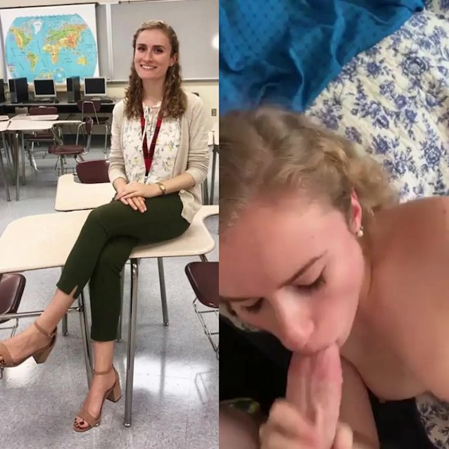 blonde, blowjob, teacher