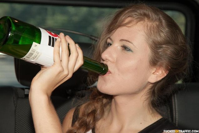 blonde european drunk