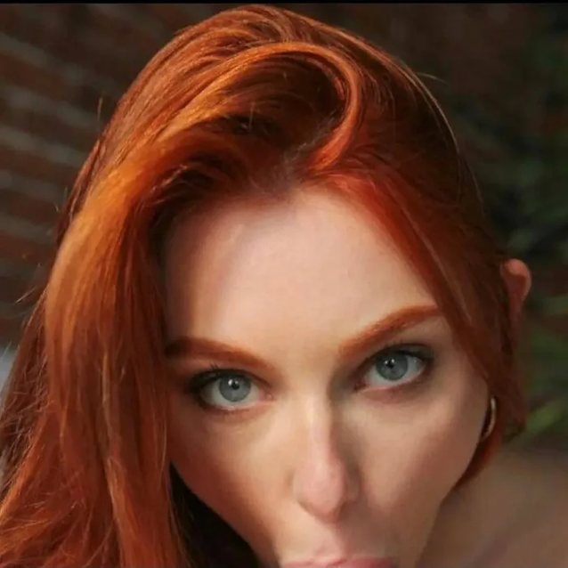 redhead, blue, blowjob