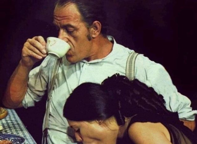 vintage, blowjob, coffee