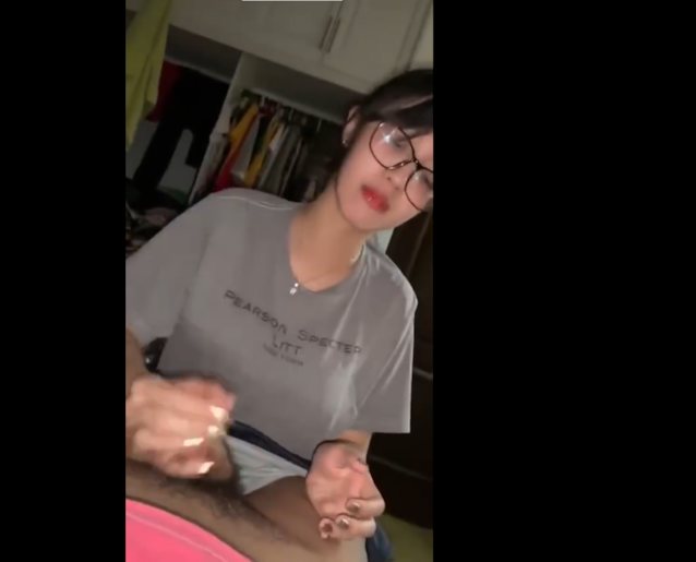 asian, big tits, blow job, glasses