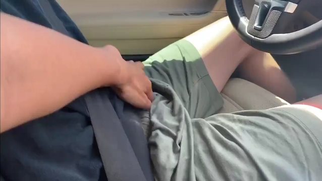 car, green shorts, sex