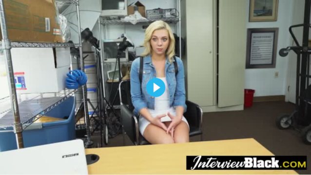 big tits, blonde hair, interview