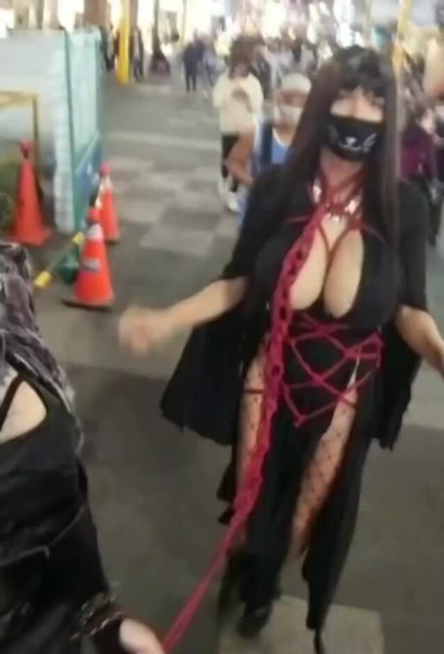 cosplay, big tits, exhibitionism