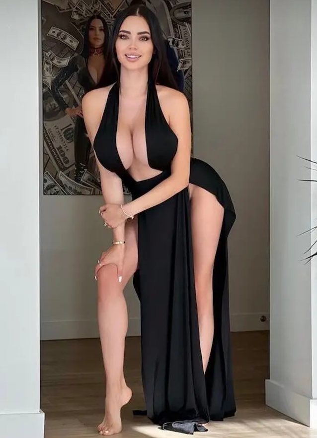 busty, big tits, black hair, black dress, latina