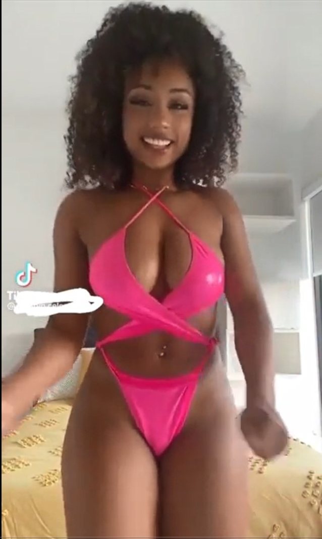 ebony, big ass, bikini, tiktok, ass