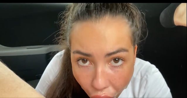 amateur, blowjob, facial, car