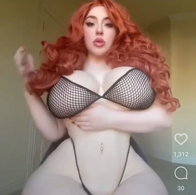 camgirl, beautiful, big ass, red hair, big tits