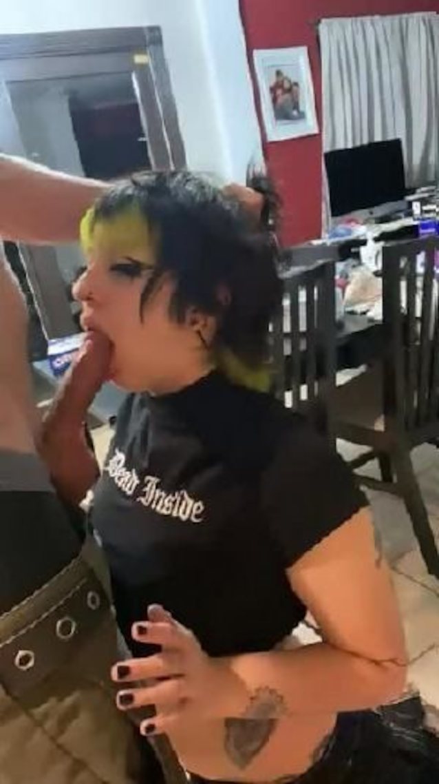 goth, blowjob, no hands, head