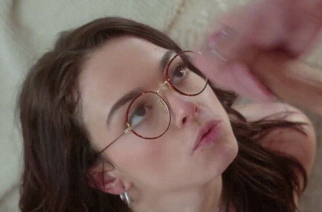 brunette teen glasses