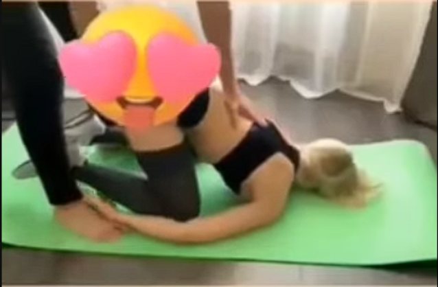 blonde yoga big ass