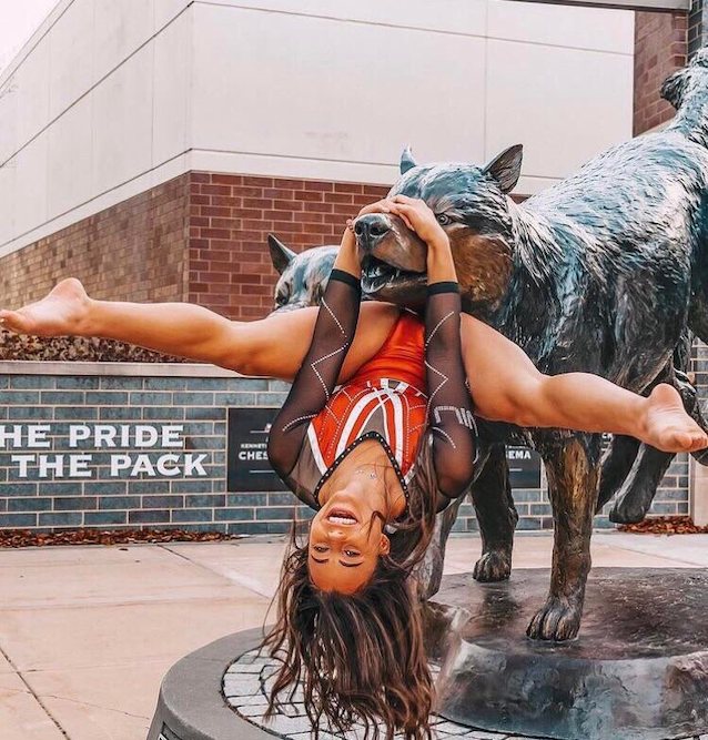 brunette gymnast fit