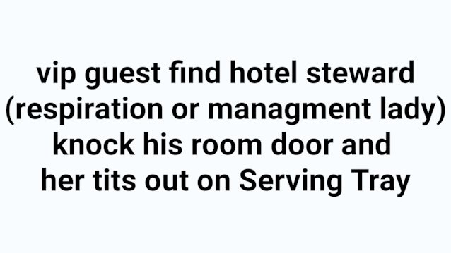 hotel roomservice steward