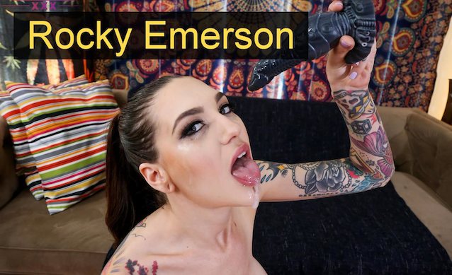 rocky emerson, dildo, brunette, rocky, rockyemerson