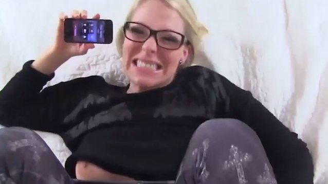 blonde clothed pov