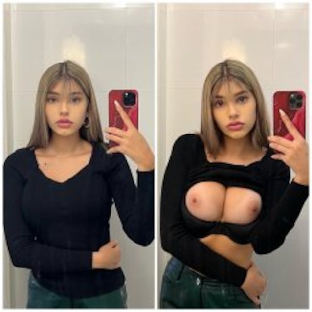 big tits, latina, nude, selfie