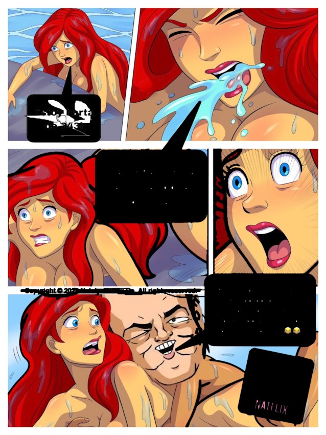 ariel, comic, comic porn, disney, princess