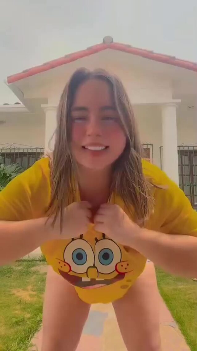 chubby, whitegirl, bigboobs, bouncing, spongebob