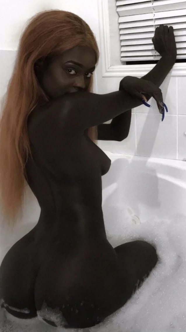 ebony, dark, skin, bathroom, shower