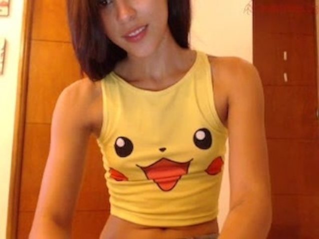 pokemon, brunette, flat chest