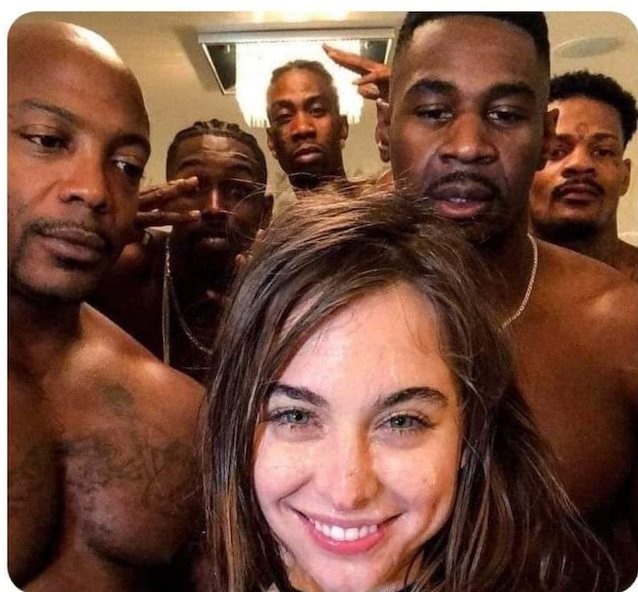 interracial gangbang brunette