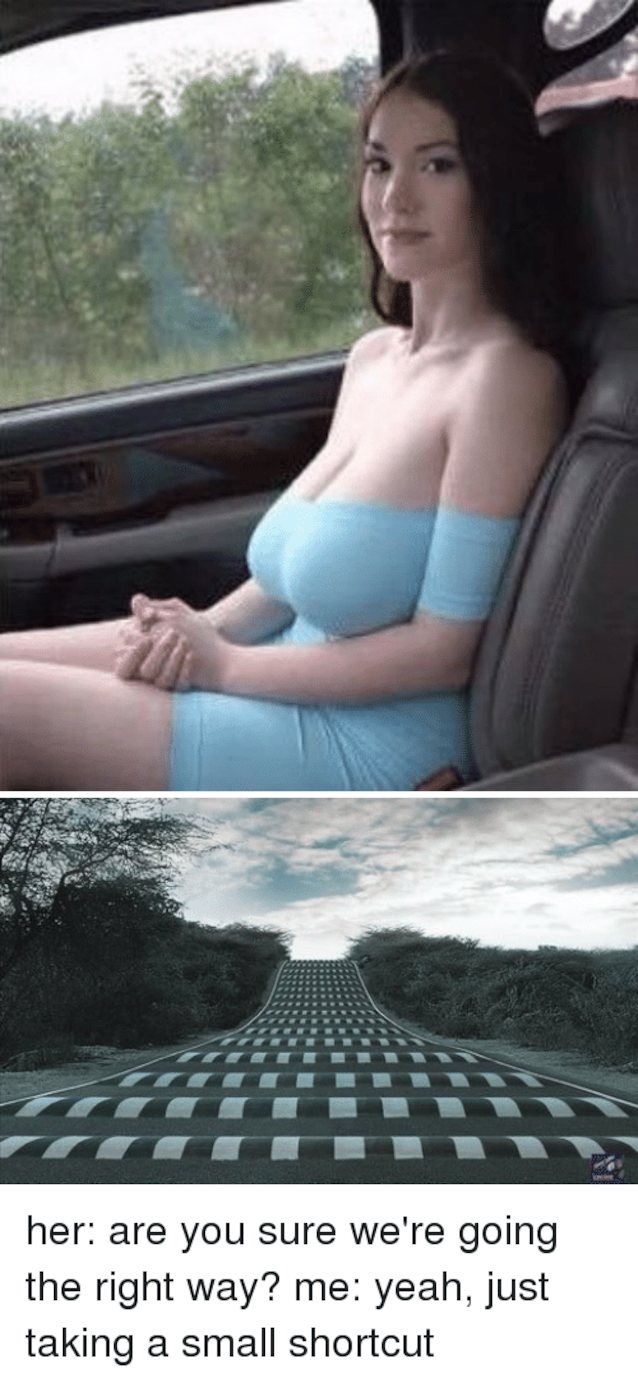 big tits meme car