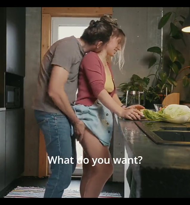 kitchen, sex, milf, subtitle, foreign