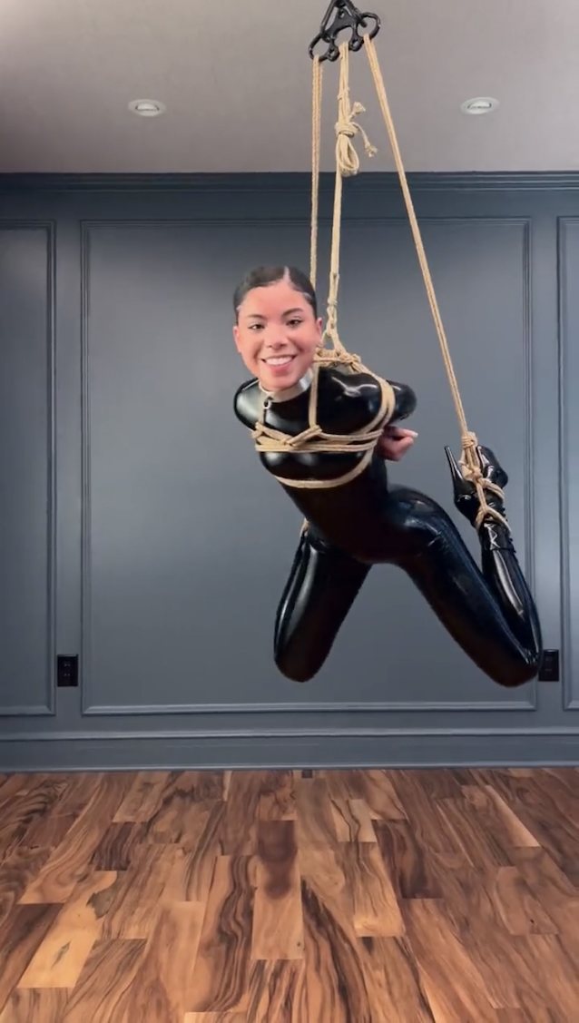 onlyfans, bondage, rope, spandex